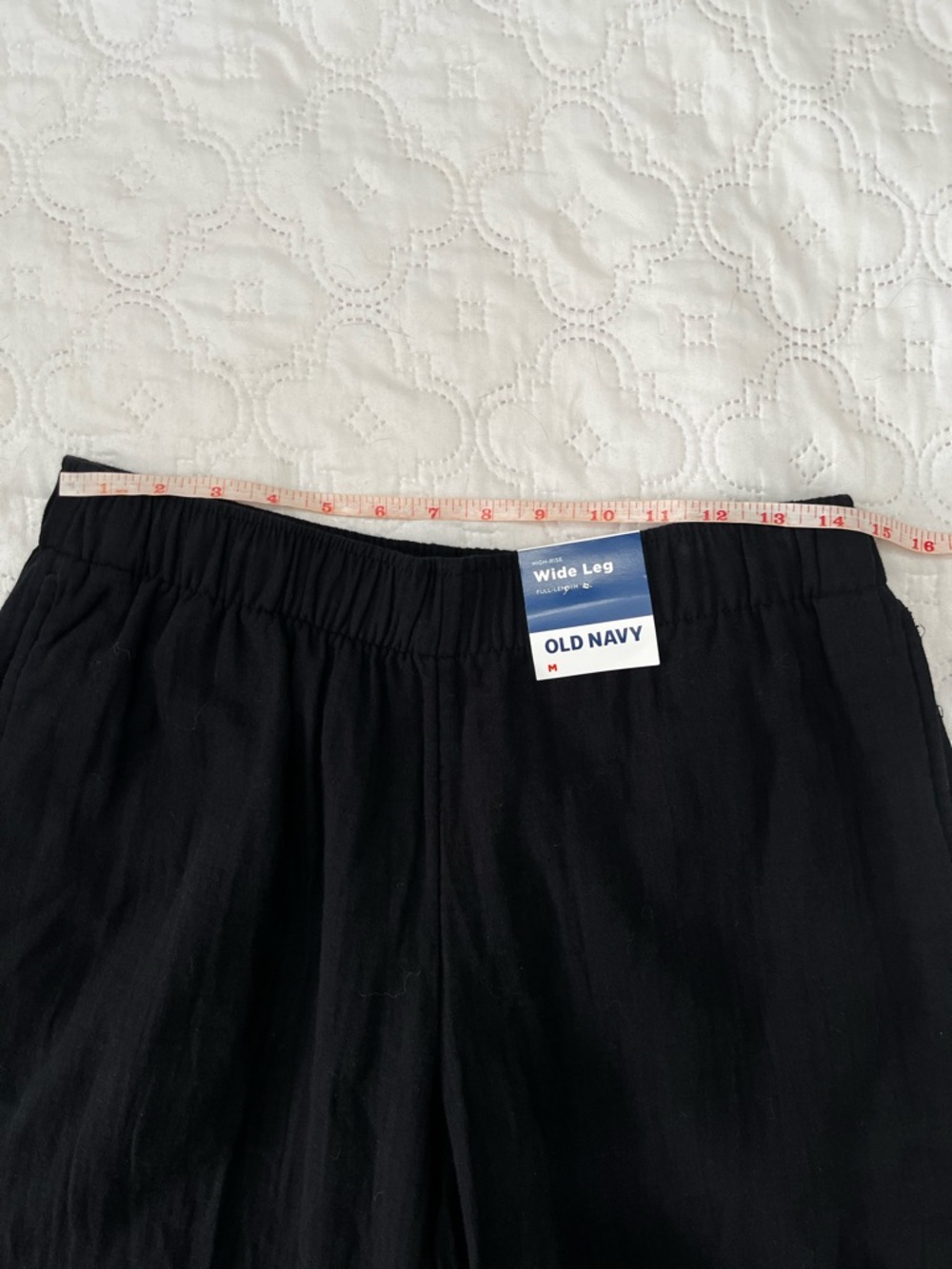 Old Navy High-Waisted Crinkle Gauze Super Wide-Leg Pants In Jack Black Size M - Picture 4 of 16